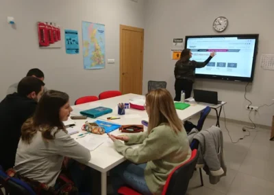 Clases en el centro de inglés